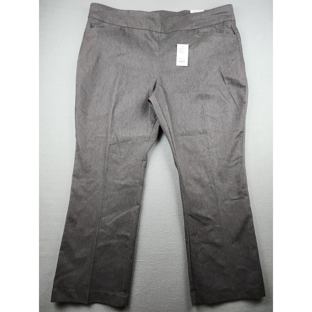 Croft & Barrow Dress Pants Womens 24W Gray Bootcut Effortless Stretch Pant NWT